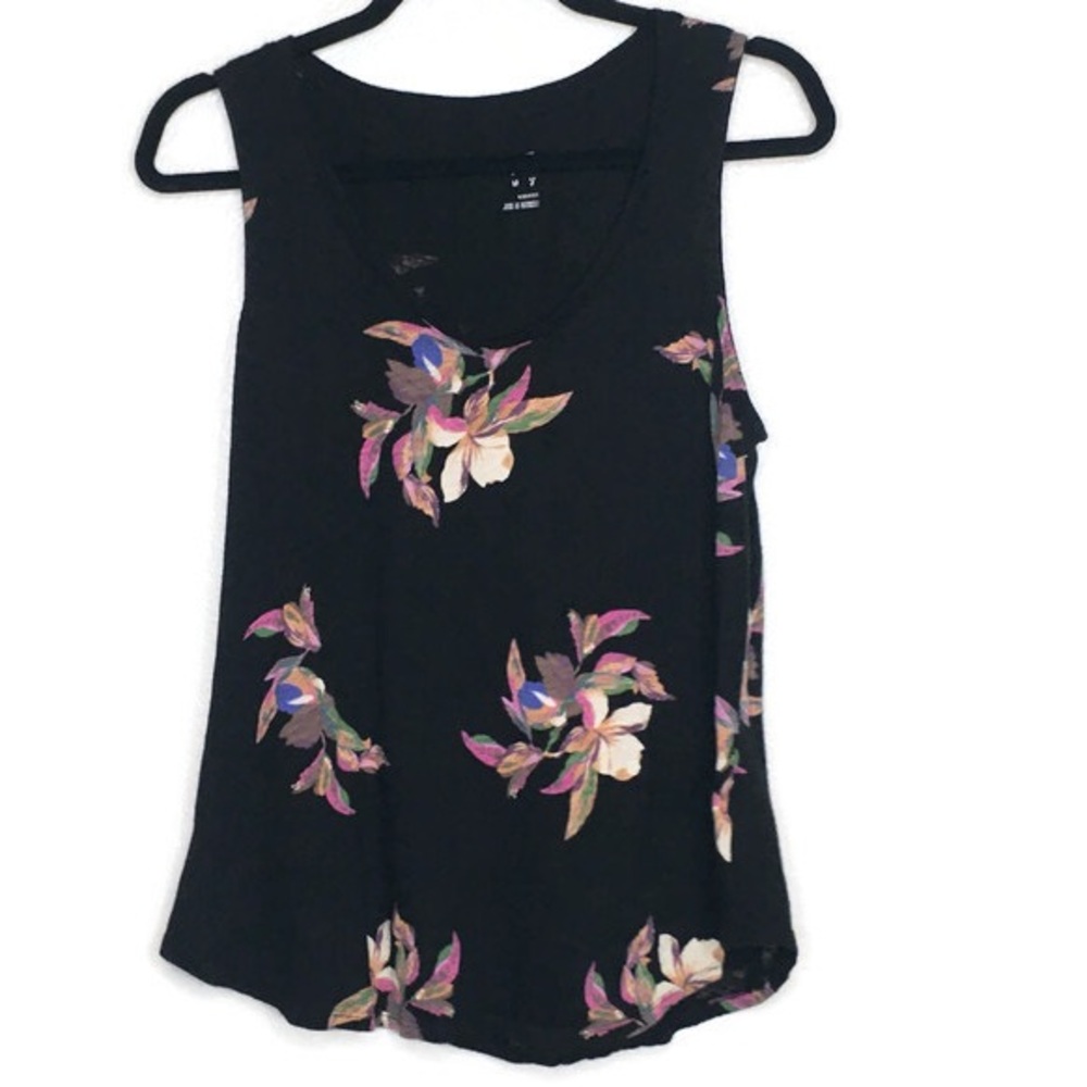 3/$20 A New Day Floral Black Sleeveless Tank